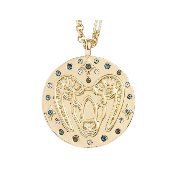 Celestial Zodiac Medallion Necklace - free shipping