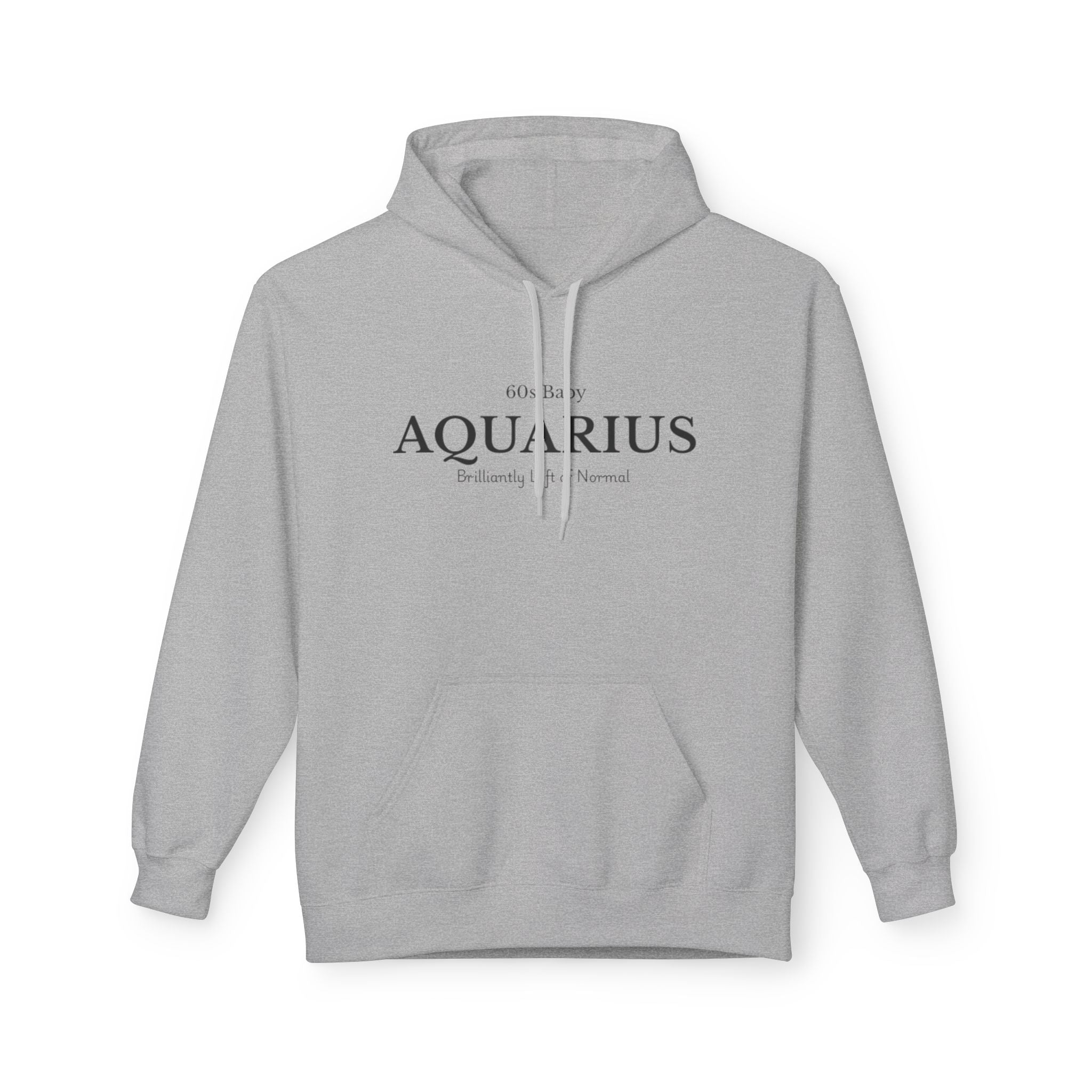 Aquarius 60s Baby Fleece Hoodie Retro Zodiac Sweatshirt | Astrology Gift For Aquarius | Horoscope Hoodie | Aquarius Birthday Gift Idea