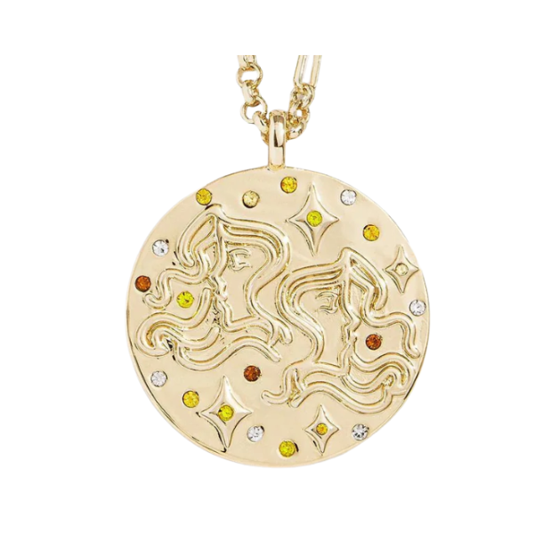 Celestial Zodiac Medallion Necklace - free shipping