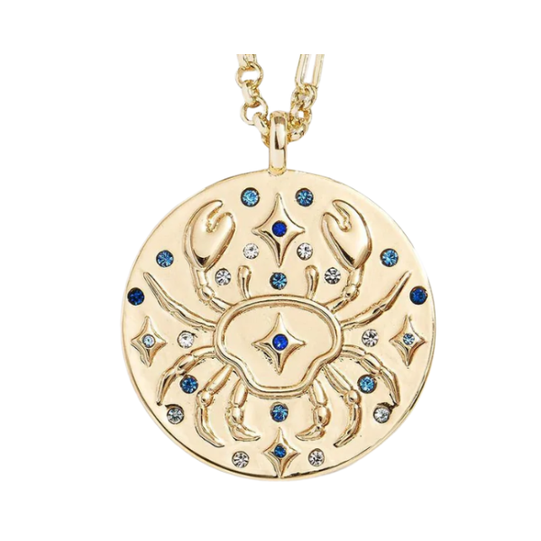 Celestial Zodiac Medallion Necklace - free shipping