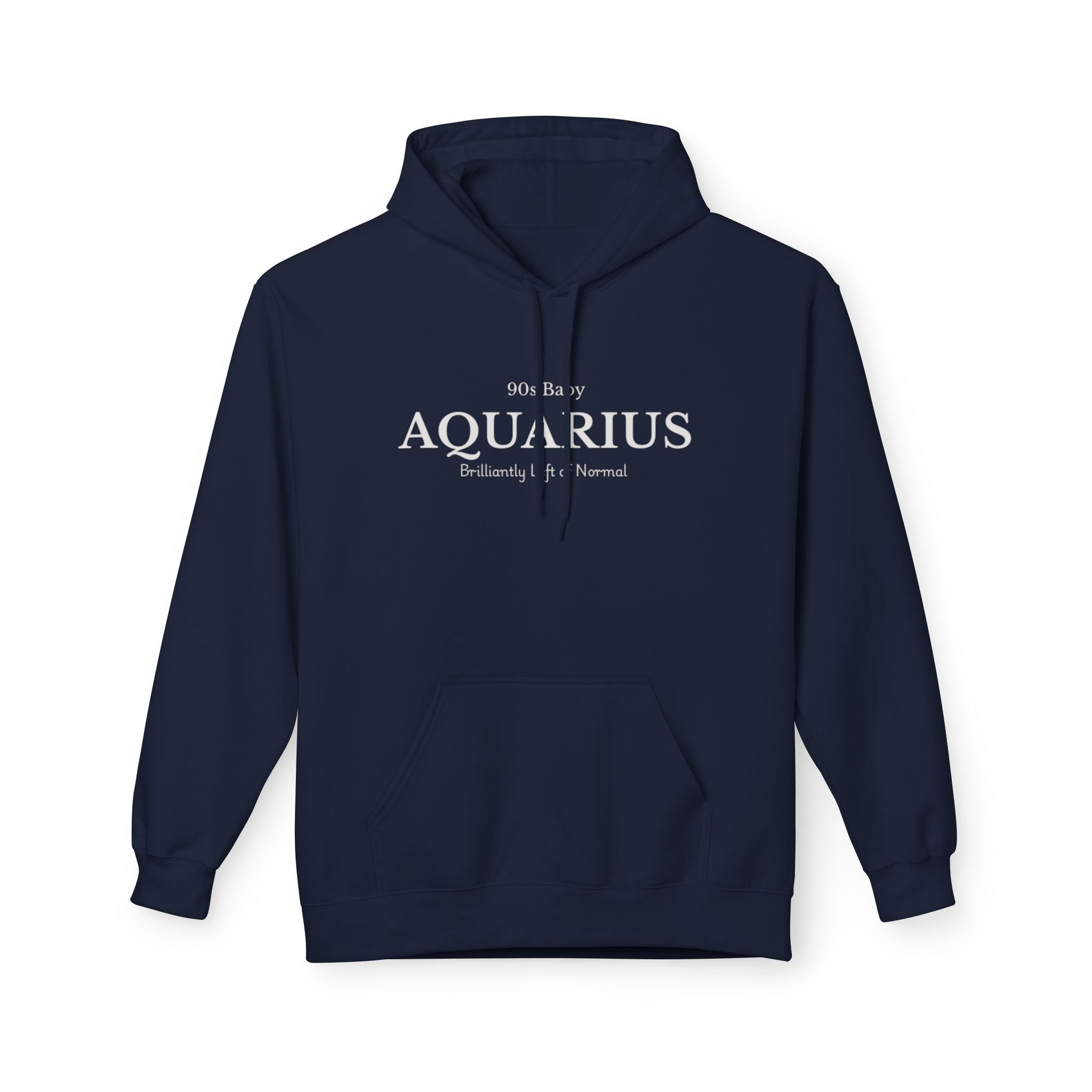 Aquarius 90s Baby Fleece Hoodie Retro Zodiac Sweatshirt | Astrology Gift For Aquarius | Vintage Horoscope Hoodie | Aquarius Birthday Gift