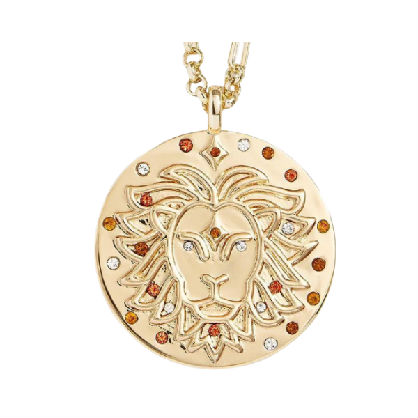Celestial Zodiac Medallion Necklace - free shipping