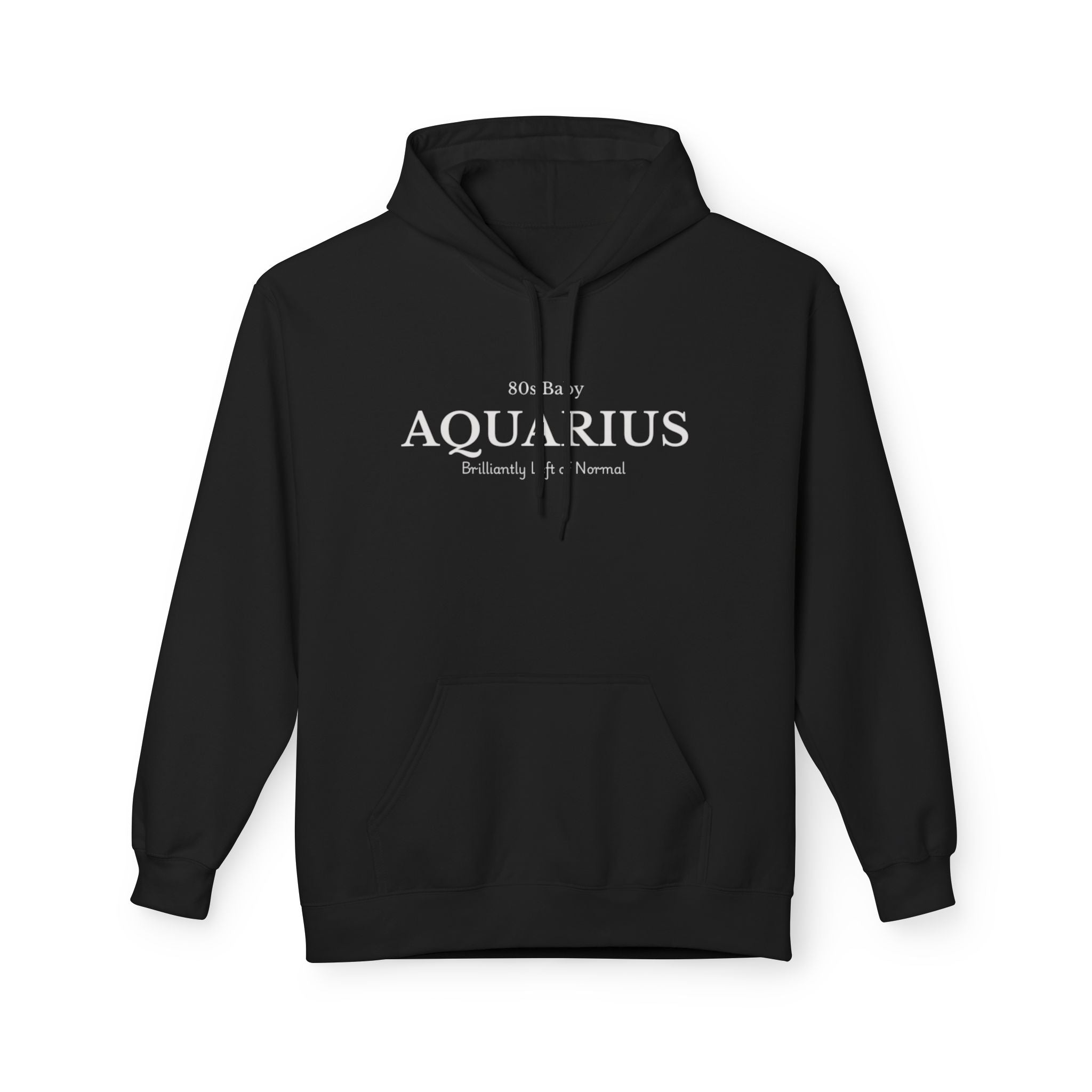 Aquarius 80s Baby Fleece Hoodie Retro Zodiac Sweatshirt | Astrology Gift For Aquarius | Horoscope Hoodie | Vintage Aquarius Birthday Gift