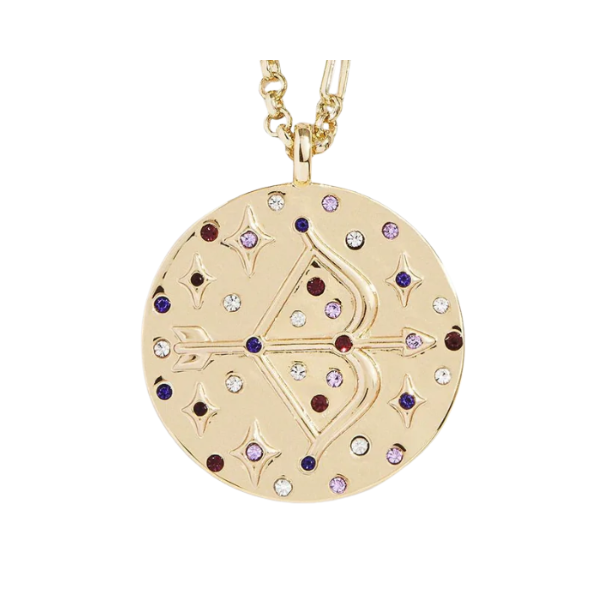 Celestial Zodiac Medallion Necklace - free shipping