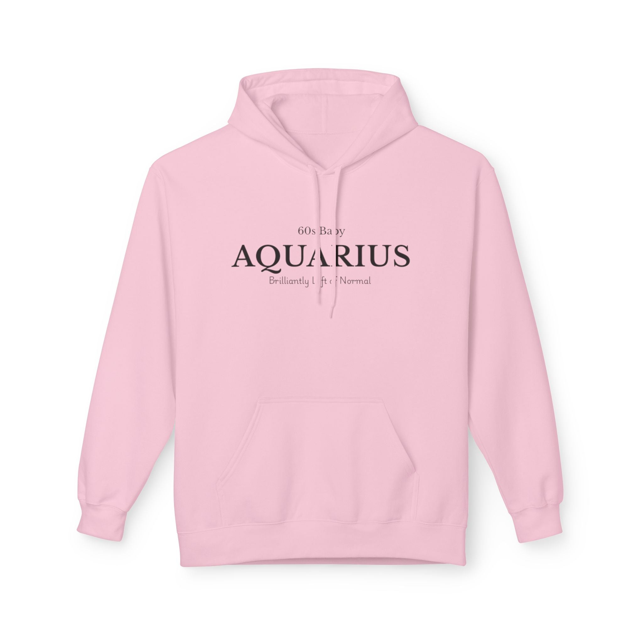 Aquarius 60s Baby Fleece Hoodie Retro Zodiac Sweatshirt | Astrology Gift For Aquarius | Horoscope Hoodie | Aquarius Birthday Gift Idea